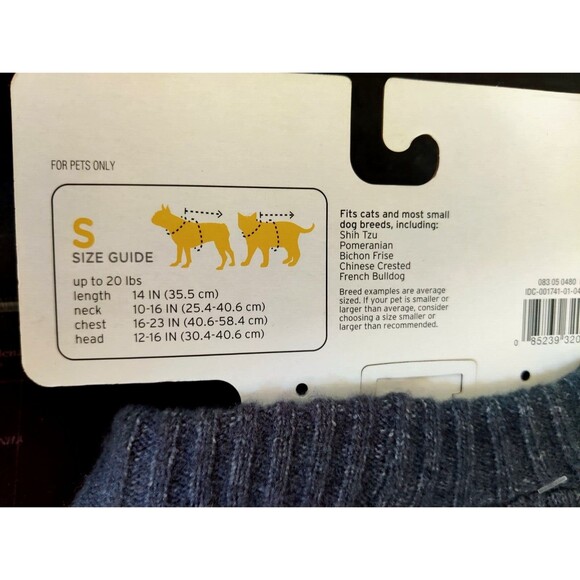 Pets Small Cool Colorway Dog & Cat Sweater Gray - Picture 2 of 6